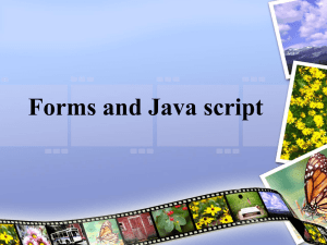 Forms and Java script