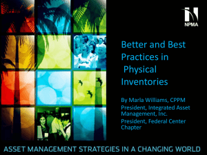 Best Practices in Physical Inventories