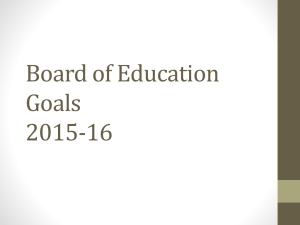Board of Education Goals 2015-16