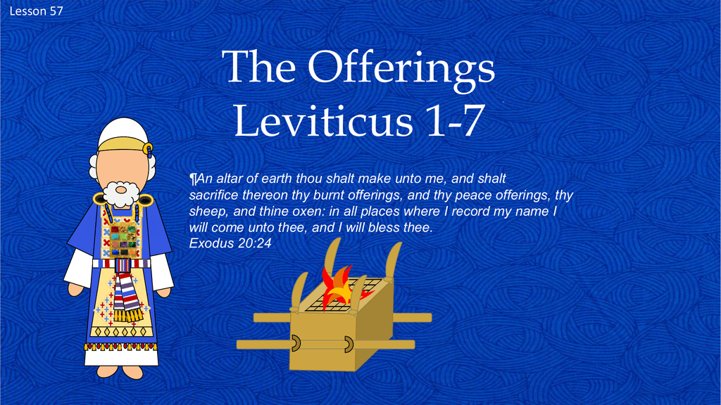 Lesson 57 Leviticus 17 The Offerings Power Pt