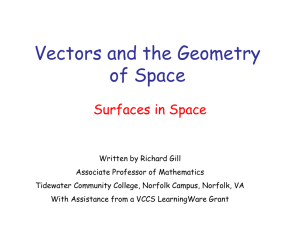 Vectors and the Geometry of Space