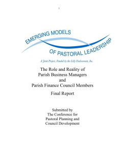 Parish Business Managers and Finance Councils