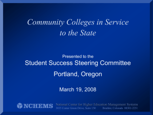 Community Colleges in Service to the State