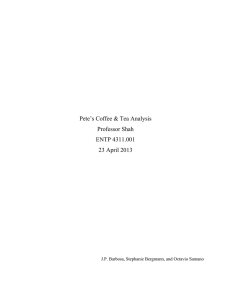 Pete*s Coffee & Tea Analysis