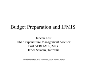 The Budget Function and IFMS