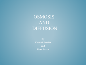 Osmosis and diffusion