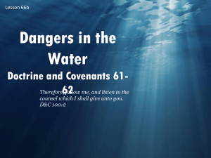 Lesson 66b D&C 61-62 Dangers in the Water Power Pt