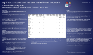 Legal risk associated with pediatric mental health consultation