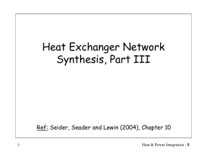 HEN Synthesis (Part 2)