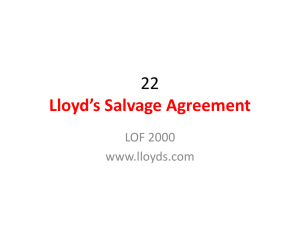 22 Lloyd*s Salvage Agreement