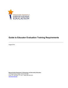 ESE Guide to Educator Evaluation Training Requirements