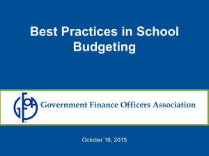 Best Practices in School Budgeting