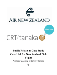 public relations case study 11-1 air new zealand pink flight