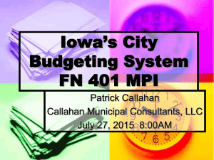 Course Presentation ( Iowa City Budgeting)
