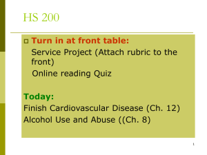 HS 200 Turn in Wellness Worksheet # S12 at the front table