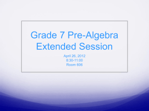 Grade 7 Pre-Algebra - secondarymathcommoncore