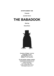 the babadook – jennifer kent's director's statement