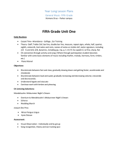 Fifth Grade Unit Plans