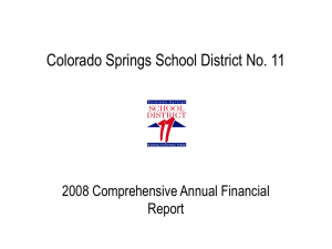 General Fund - Colorado Springs School District 11