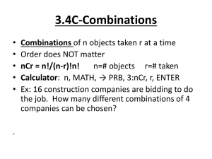 3.4C-Combinations