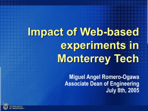The Impact of Web-based Experiments in Teaching at Tec de