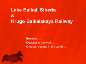 Lake Baikal, Siberia & Krugo Baikalskaya Railway