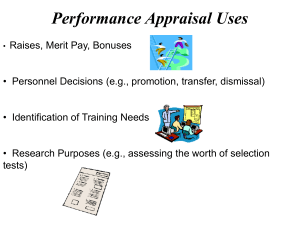Performance Appraisal Uses