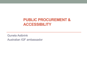 Public procurement and ICT accessibility