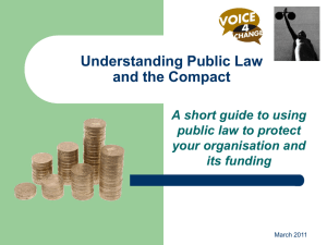 Public Law and The Compact - Greater Manchester Voluntary