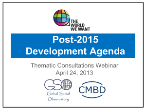 Post-2015 Development Agenda