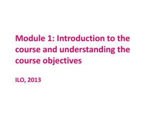 Introduction to the course and understanding the course objectives
