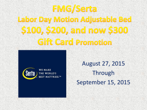 FMG/Serta New Year*s Motion Adjustable Bed $200 Gift Card