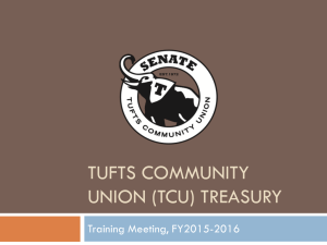 Tufts Community Union (TCU) Treasury