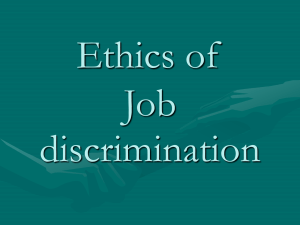 Ethics of Job discrimination