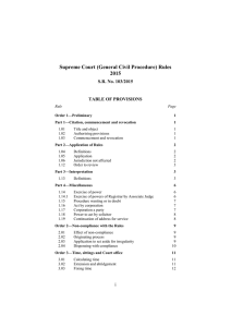 Supreme Court (General Civil Procedure) Rules 2015