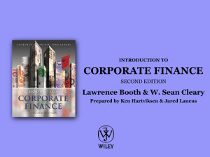 Chapter 1: An Introduction to Corporate Finance