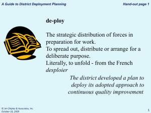 A Guide to District Deployment Planning