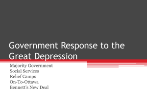 Government Response to the Great Depression
