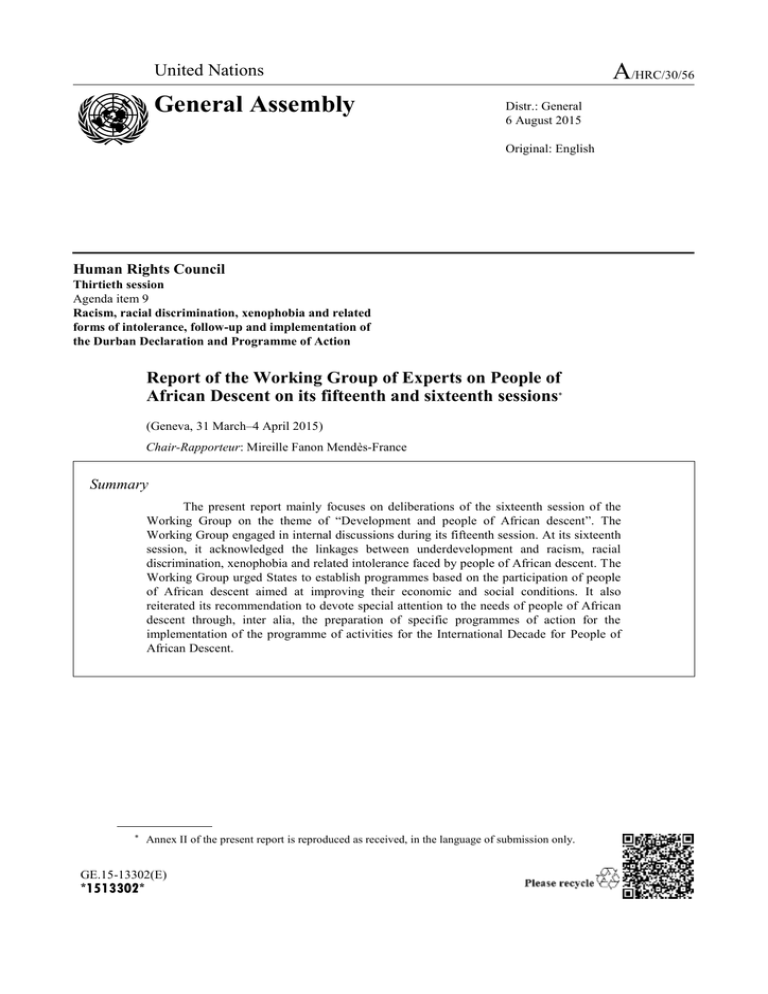 HRC/30/56 - Office of the High Commissioner on Human Rights
