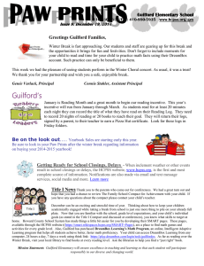 Paw Prints Issue 9 - Guilford Elementary School