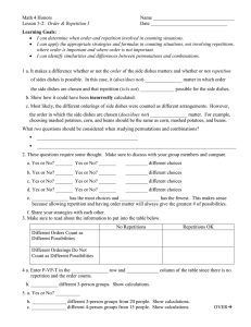 Lesson 5-2: Order & Repetition I