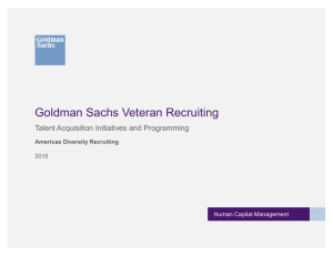 Information: Goldman Sachs Veteran Recruiting