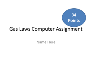 Gas Laws Computer Assignment