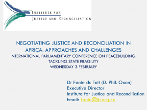 Negotiating Justice and Reconciliation in Africa