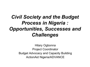 Budget Advocacy and Monitoring