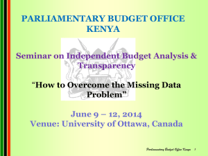 Parliamentary Budget Office Kenya - e-PBO!