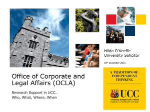 Office of Corporate and Legal Affairs (*OCLA*)