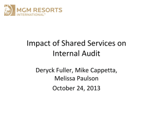 Impact of shared services on Internal Audit