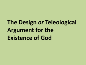 Teleological argument 2-13