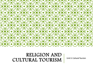 3.3 Religion and Tourism
